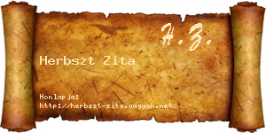 Herbszt Zita névjegykártya